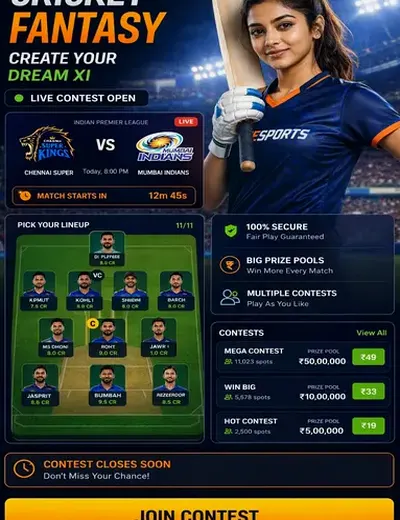Playup (play up) fantasy cricket & matchday visual 3
